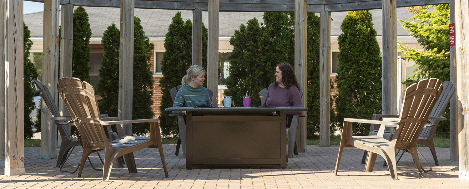 On the patio at Oasis by the Bay