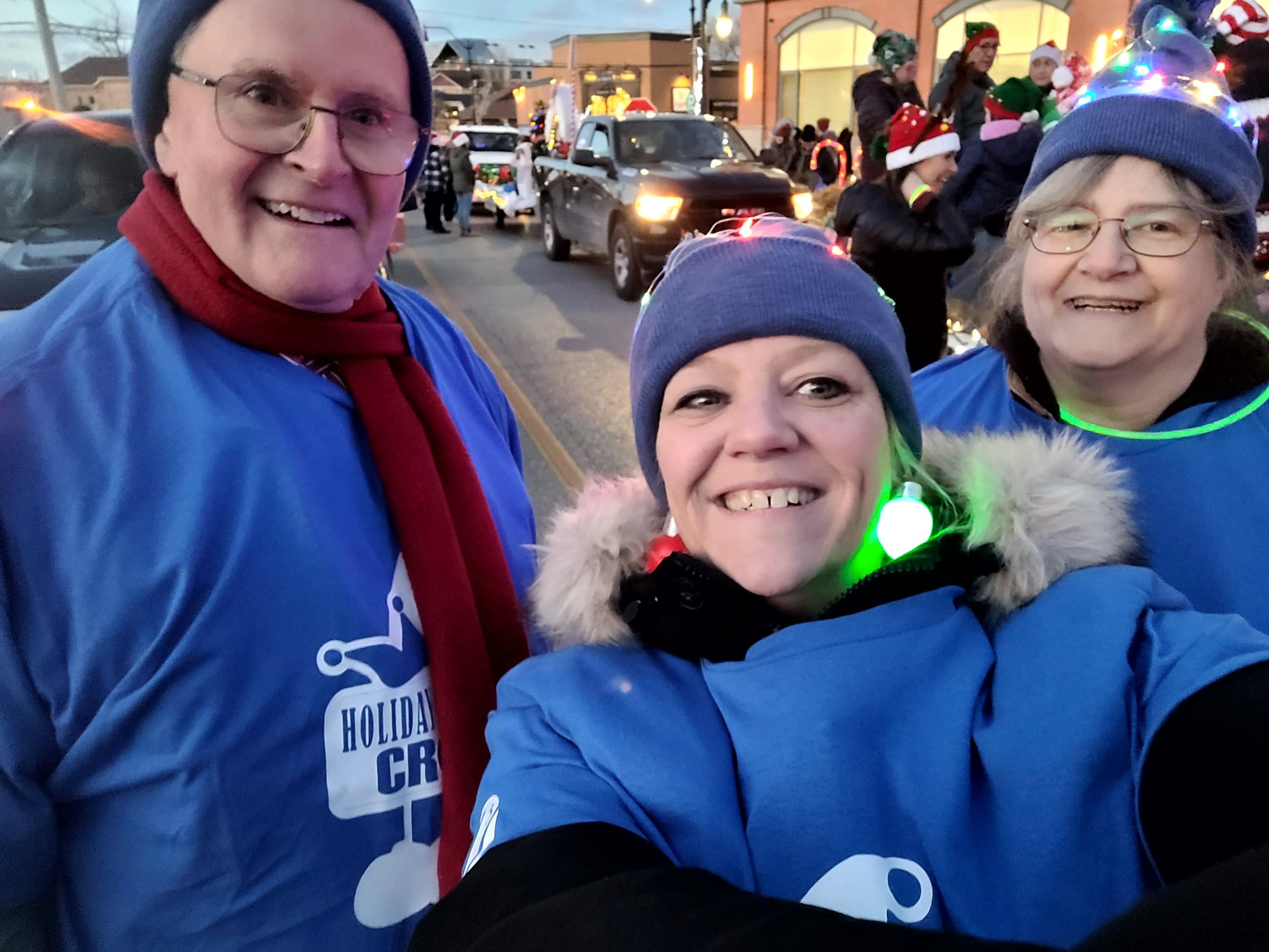 Volunteers having fun